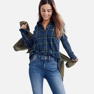 🍁 Madewell Plaid Long Sleeve Shirt